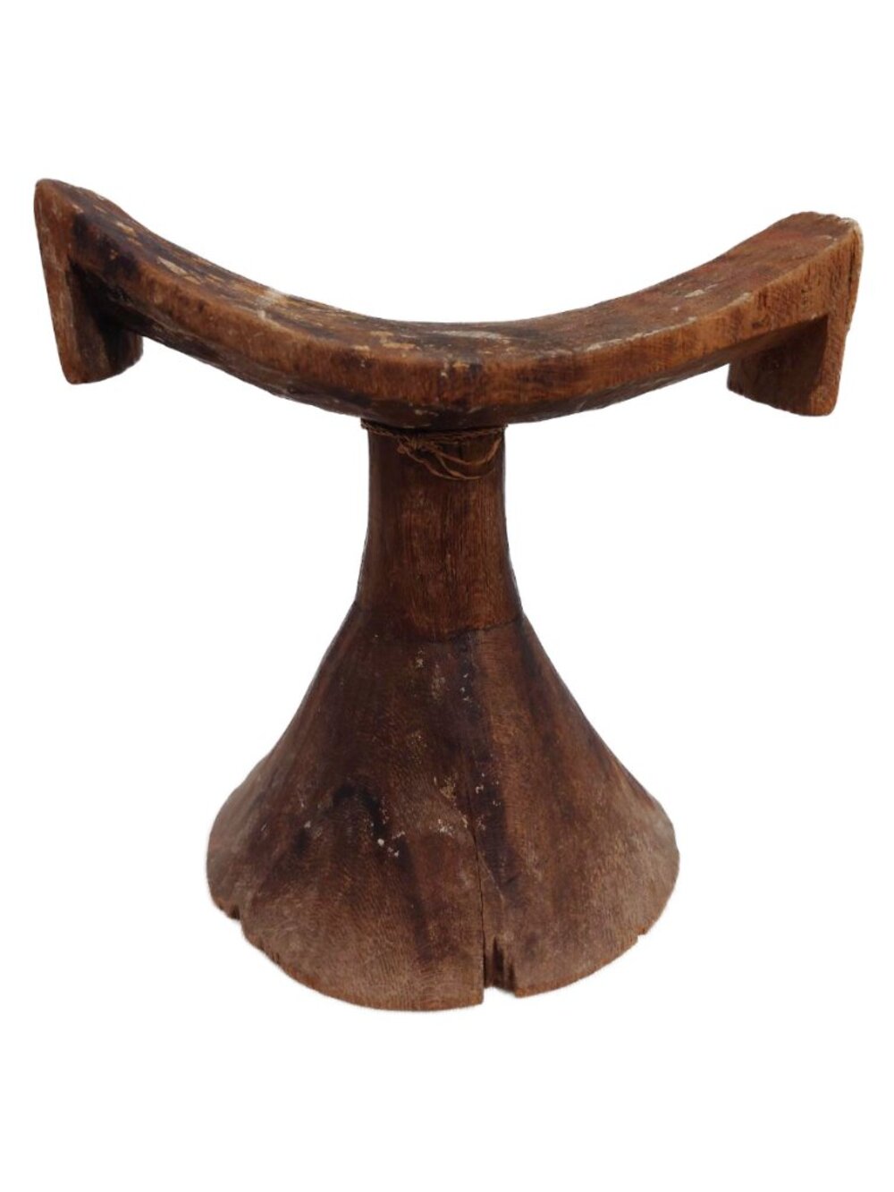 Vintage Authentic Tribal Ethiopian Wooden Headrest from Oromo or Gurage Culture